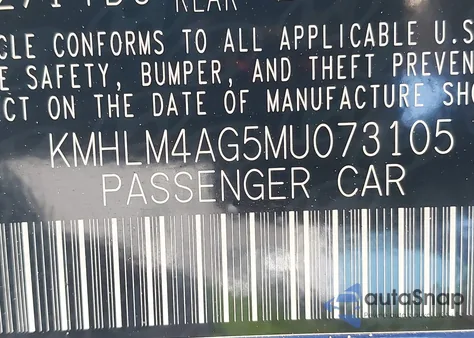 2021 Hyundai Elantra Sel from USA, damaged, VIN KMHLM4AG5MU073105